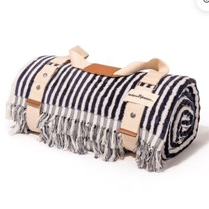 NWT Striped Beach Blanket with Fringe